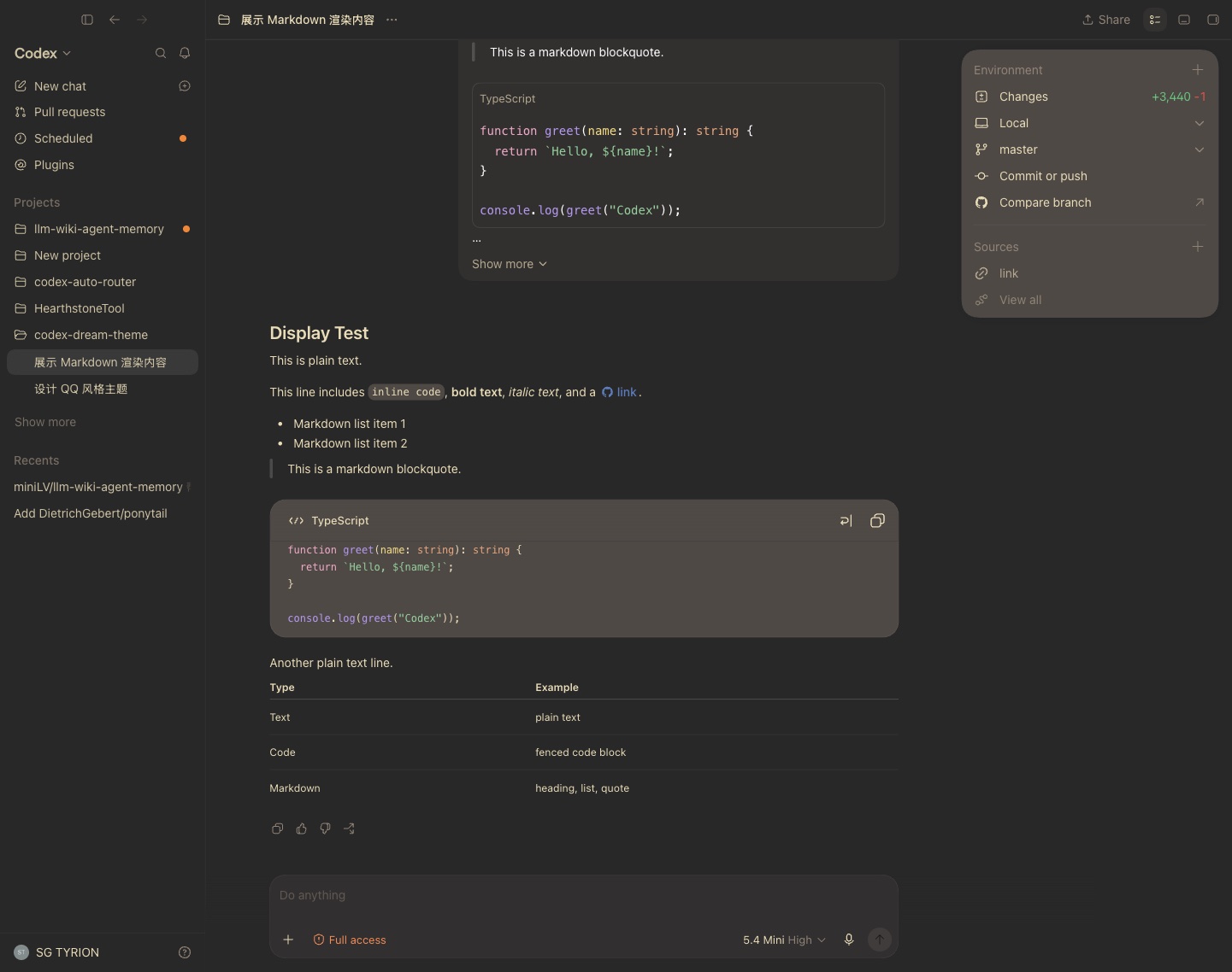 Gruvbox theme in Codex